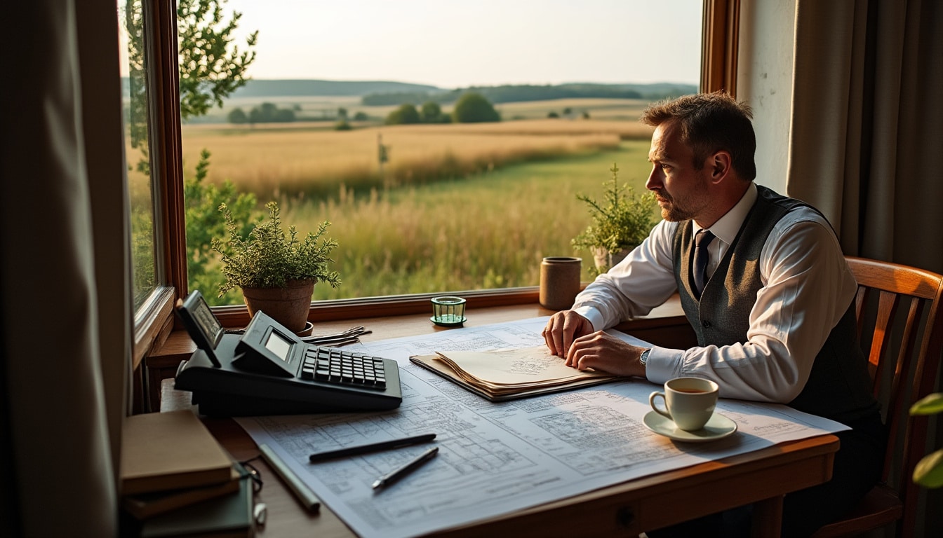 Illustration: Composition et calcul des frais de notaire pour un terrain non constructible